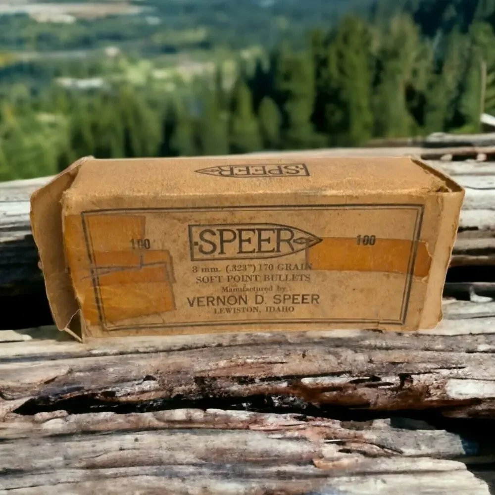 Vintage Speer Empty Ammo Box, 8mm .323